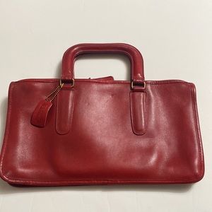Vintage Coach Top Handle Slim Clutch Bag